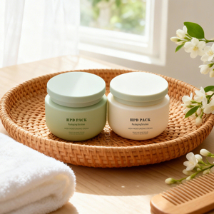 Pot cosmétique personnalisé <span class=keywords><strong>de</strong></span> luxe 250ml 500ml pour nettoyant visage au thé vert, gommage doux, lavant visage à l'<span class=keywords><strong>eau</strong></span> <span class=keywords><strong>de</strong></span> <span class=keywords><strong>riz</strong></span>, pot en plastique pour crème - Product Image 1