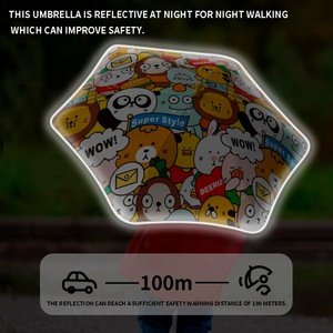 Windproof Cute Cartoon Wholesale Portable Manual Modern <b>Umbrella</b> for Adults 90cm Open Diameter - Product Image 4