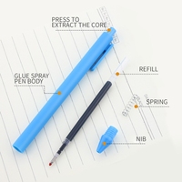Stylo gel bleu en gros imprimé de logo personnalisé de vente en gros stylo à bille rétractable en caoutchouc souple de plusieurs couleurs en plastique en métal de clic