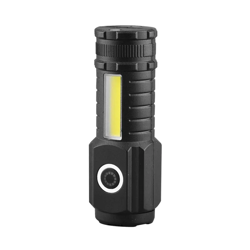 2024 hot Type C charging Super Bright three eyed monster mini flashlight COB led torch light with clip
