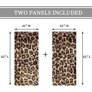 Cinbloo stampa leopardata marrone <span class=keywords><strong>tende</strong></span> 42W x 63H pollici tascabili con motivo selvaggio in pelle di animali <span class=keywords><strong>Safari</strong></span> decorazioni per donne e uomini - Product Image 4