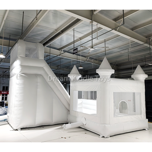 Château gonflable sautant extérieur blanc de videur avec la maison de rebond de ventilateur avec l'amusement gonflable de jouets de glissière pour la partie - Product Image 3