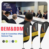 Drapeaux Plume Personnalisés Promotionnels pour Extérieur, Bannières Publicitaires sur Pied, Mât en Aluminium avec Logo Personnalisé, Impression Numérique pour