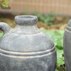 Fabrik individuelle einzelgriff schmaler mund klassische terracotta-vase großhandel dekorative blumenvasen für heimdekoration