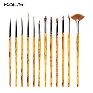 KADS 12 ชิ้น/เซ็ตชุดแปรงคริสตัลสำหรับเล็บแบบมืออาชีพสำหรับการออกแบบเล็บ เครื่องมือทาสีเล็บ เครื่องมือวาดภาพที่น่าทึ่ง - Product Image 1