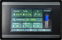 Capteur de mesure et d'enregistrement de haute précision pour l'humidité du sol, la température, l'humidité relative, l'EC, le pH et le NPK avec écran tactile HMI