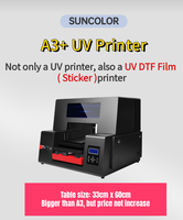 Imprimante UV à plat A3+ Suncolor populaire 3360 Imprimante UV Plana avec deux têtes d'impression Xp600 en stock