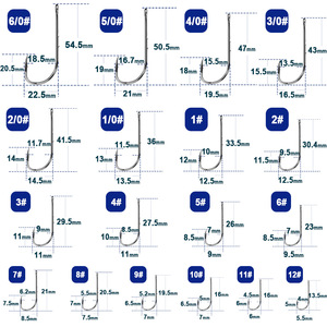 เบ็ดตกปลากุ้งสดแบบมีเงี่ยงคู่ ปลายงอ ทำจากเหล็กกล้าคาร์บอนสูง ด้ามยาว พร้อมเหยื่อหนอนนิ่ม - Product Image 2