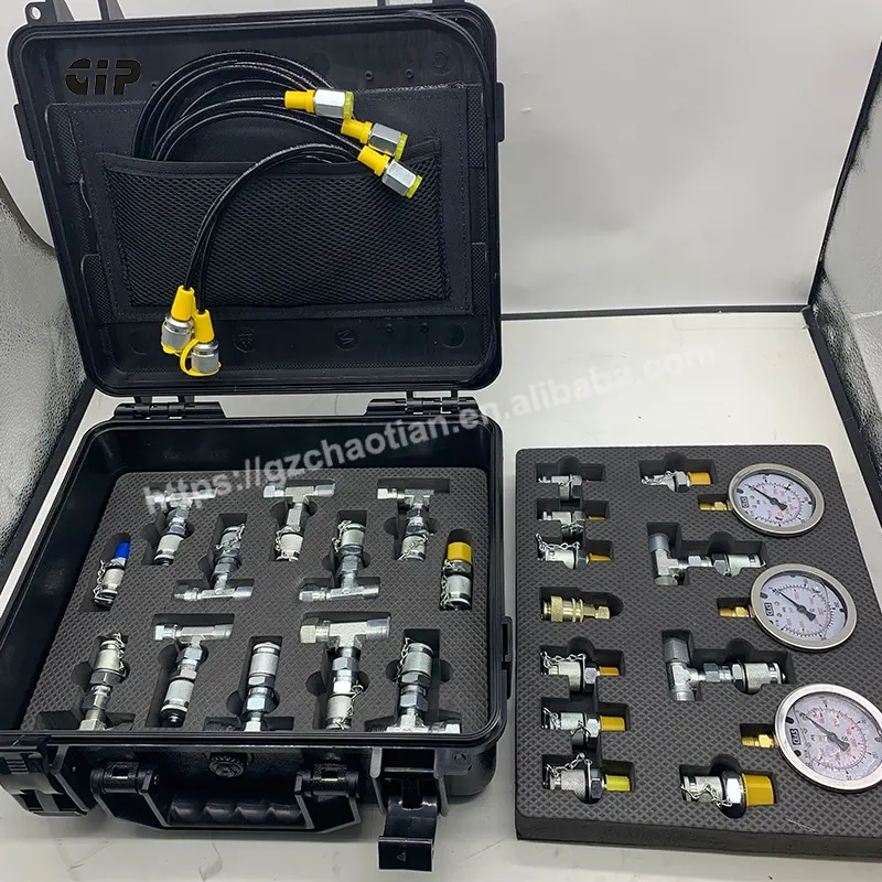 Kit de acoplamiento de prueba de presión hidráulica para todos los modelos, mangueras de prueba de 3 calibres, 11 y 12 acoplamientos conectores en T