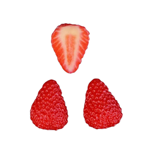 PvC Hard Fruit Accessory Half of TheWntire Strawberry UV Print PulpTransverse Texture Bluk VideO ASMRSound Props 1.6INCH DIY - Product Image 1