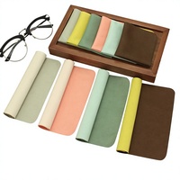 Chiffon de nettoyage léger à motif circulaire double face 10x10cm pour étuis à lunettes, lunettes de soleil, ordinateurs et pièces de lunettes