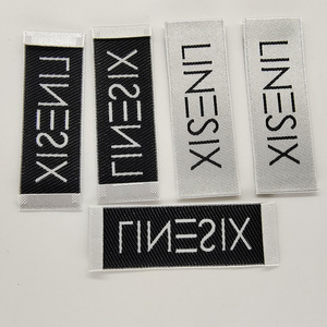 Trung Tâm Giá Rẻ Gấp Tùy Chỉnh Logo Cá Nhân Hàng May Mặc Dệt Satin Nhãn Cổ Thẻ Cho Quần Áo Chính <span class=keywords><strong>Label</strong></span> Maker - Product Image 2