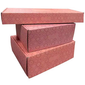 Boîte en papier rose en gros avec plateau en papier, emballage en carton, logo personnalisé - Product Image 3