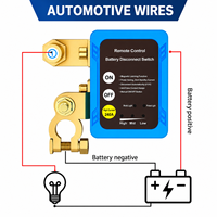 Interruptor de Desconexión de Energía con Control Remoto de 24V, Alcance de 10-50m, Corriente Máxima de 240A, Clasificación IP65 para Uso Automotriz Anti-Desagüe