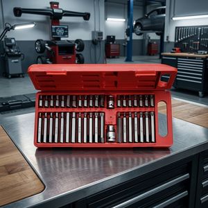 Kit d'outils résistant aux chocs CRV avec poignée en T, 40 pièces, ensemble complet d'outils en acier allié antirouille pour chariot à outils d'atelier - Product Image 5