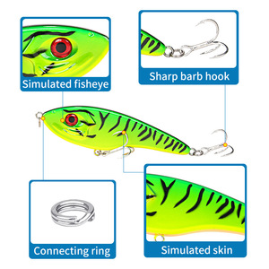 เหยื่อปลอม Ytqhxy Vibra Lure แบบแข็ง 15 ซม. 55 กรัม เหยื่อตกปลาทะเลสำหรับตกปลากะพง พร้อมตะขอคู่และดีไซน์ Rattlespot - Product Image 4