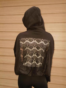 Nouveauté printemps, gilets pour femmes, style vintage, tissés, à fleurs, respirants, teints en uni, à manches longues, dos nu, ajourés - Product Image 1