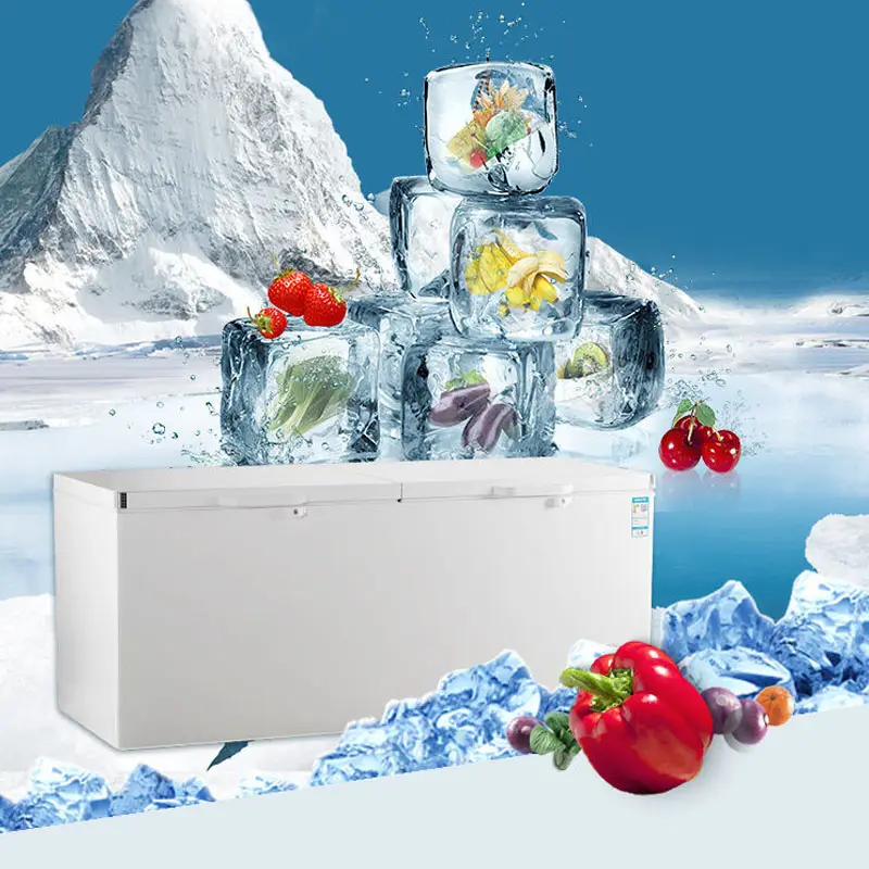 Deep freeze Supermarket refrigerator equipment Deep large capacity restaurant refrigerator Horizontal freezer