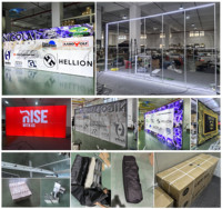 Mur d'images métallique double face SEG pour salon professionnel, installation facile, pour conférences, événements, expositions, affichage LED personnalisé avec logo