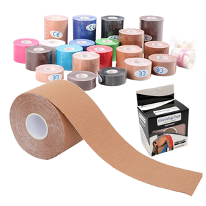 Envoltura <span class=keywords><strong>de</strong></span> cinta atlética autoadhesiva, cinta deportiva <span class=keywords><strong>de</strong></span> rayón Premium atlética 5cm X 5m, cinta <span class=keywords><strong>de</strong></span> kinesiología negra diseño personalizado - Product Image 6