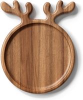 Plateau à fruits en bois de conception écologique en forme d'elk, plateau pour aliments cuisinés, pour le goûter de Noël