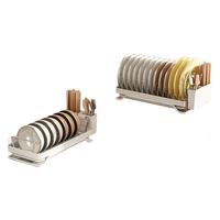 Petit égouttoir à vaisselle en métal à un seul niveau pour cuisine, support de rangement sous évier pour bols et assiettes, avec porte-baguettes