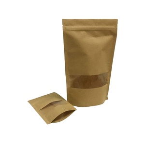 Tailles variées Stand up Front Window Craft Paper Packing Pouch Zipper Top - Product Image 1