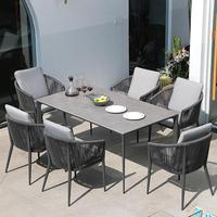 Ensemble de salle à manger de patio 10 places, mobilier d'extérieur, ensemble de bancs, chaises en rotin PE, ensemble de salle à manger d'extérieur avec table extensible