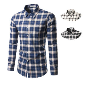 Camicia da Uomo di Design Elegante in Cotone di Alta Qualità a Quadri Flanella Manica Lunga Casual - Product Image 1