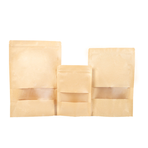 Bao bì phân hủy sinh học <span class=keywords><strong>kraft</strong></span> giấy Zip khóa túi trong kho <span class=keywords><strong>Kraft</strong></span> túi giấy với cửa sổ cho thực phẩm <span class=keywords><strong>kraft</strong></span> giấy dây kéo túi - Product Image 3