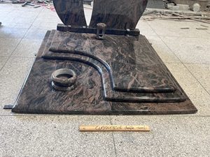 Polished Natural <b>Stone</b> Granite Cross Memorial Gravestone with Traditional American Design for Cemetery application - Product Image 2