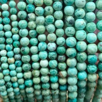 Perles rondes de haute qualité en turquoise péruvienne et magnésite, 6/8/10 mm, couleur naturelle, perles en vrac pour la fabrication de bijoux, vente directe du fabricant