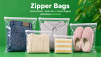 Sac en plastique transparent avec fermeture à glissière pour l'emballage de produits de vente au détail