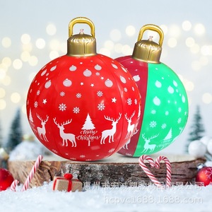 Bola inflable navideña de PVC redonda para colgar, decoración para fiesta de Navidad, hecha a medida con impresión a todo color - Product Image 3
