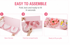 Custom <b>Pink</b> I Love You Letter Shaped <b>Gift</b> Box with Rigid Cardboard Valentine's Day Packaging Mystery Blind Box for Jewelry - Product Image 3