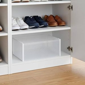 Organiseur de chaussures empilable transparent, conteneurs pliables à ouverture frontale pour le rangement des baskets et des chaussures - Product Image 4