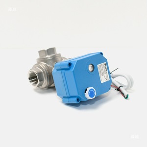 Válvula de bola de 3 vías de acero inoxidable con actuador eléctrico de rosca de 1/2 pulgada para control de agua - Product Image 2