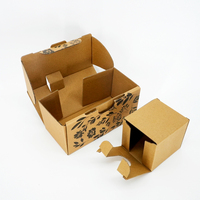 Caja de Envío Corrugada Personalizada para Plantas y Flores, Caja de Embalaje de Papel Impreso Marrón Ecológica para Transporte