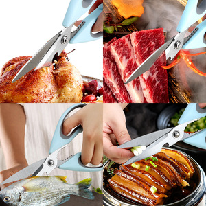 Pink Stainless Steel Kitchen <b>Scissors</b> With Magnetic Function Multi Functional For <b>Meat</b> Vegetable Cutting - Product Image 2