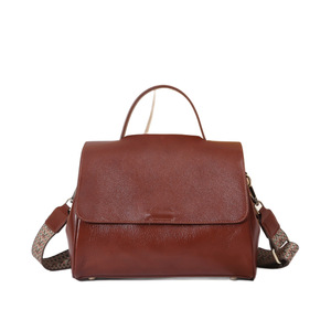 Sac à main Ando en cuir de vachette véritable avec rabat, sac à bandoulière pour femme avec large sangle - Product Image 5