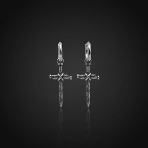 Boucles d'oreilles clous personnalisées pour hommes en acier inoxydable 316L, étanches, hypoallergéniques, style gothique, épée, vintage, punk rock pour hommes - Product Image 1