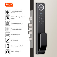 Kunci Pintu Pintar Wifi HanDaily Video Talking Function Tuya dengan Fungsi Sidik Jari, Buka Kunci Wajah, dan Kamera