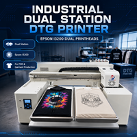 Imprimante DTG à double plateau XP600, double têtes d'impression, encre CMYK et blanche, machine d'impression textile pour t-shirts, sweats à capuche et tissus en coton