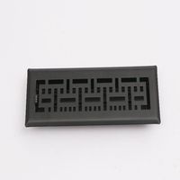 Plaque décorative de sol OEM en gros, 0,8 mm, perforée rectangulaire 2 * 10, noir dépoli, pour alimentation en air CVC