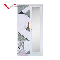 Armoire de rangement pour vêtements à 2 portes battantes en acier, casier de gym en fer, armoire métallique, placard en acier imprimé