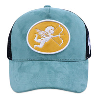Casquette de baseball brodée à 5 panneaux, personnalisable, pour homme, en maille, avec logo personnalisé, en daim, style trucker, haute qualité, fabrication ODM/OEM