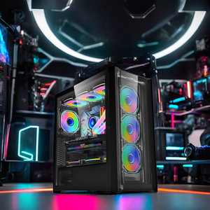 Lovingcool Gaming <span class=keywords><strong>Pc</strong></span> Case Verre & Métal Mesh Panel <span class=keywords><strong>Gamer</strong></span> Computer Cases CPU Cabinet E-ATX ATX MATX <span class=keywords><strong>PC</strong></span> Châssis pour <span class=keywords><strong>PC</strong></span> de bureau - Product Image 3