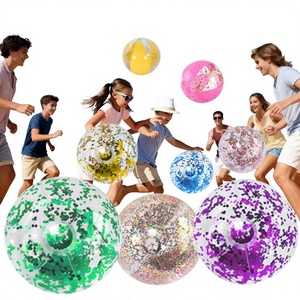 Pelota <span class=keywords><strong>de</strong></span> Playa Inflable <span class=keywords><strong>de</strong></span> <span class=keywords><strong>Plástico</strong></span> con Brillantina, Diseño <span class=keywords><strong>Transparente</strong></span> y Colorido <span class=keywords><strong>para</strong></span> Deportes Acuáticos, Unisex, Éxito <span class=keywords><strong>de</strong></span> Ventas Transfronterizo - Product Image 1