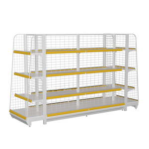 Estantería Góndola Blanca de Precio Económico, Usada para Tiendas, Supermercados, Estantería de Malla Metálica - Product Image 5