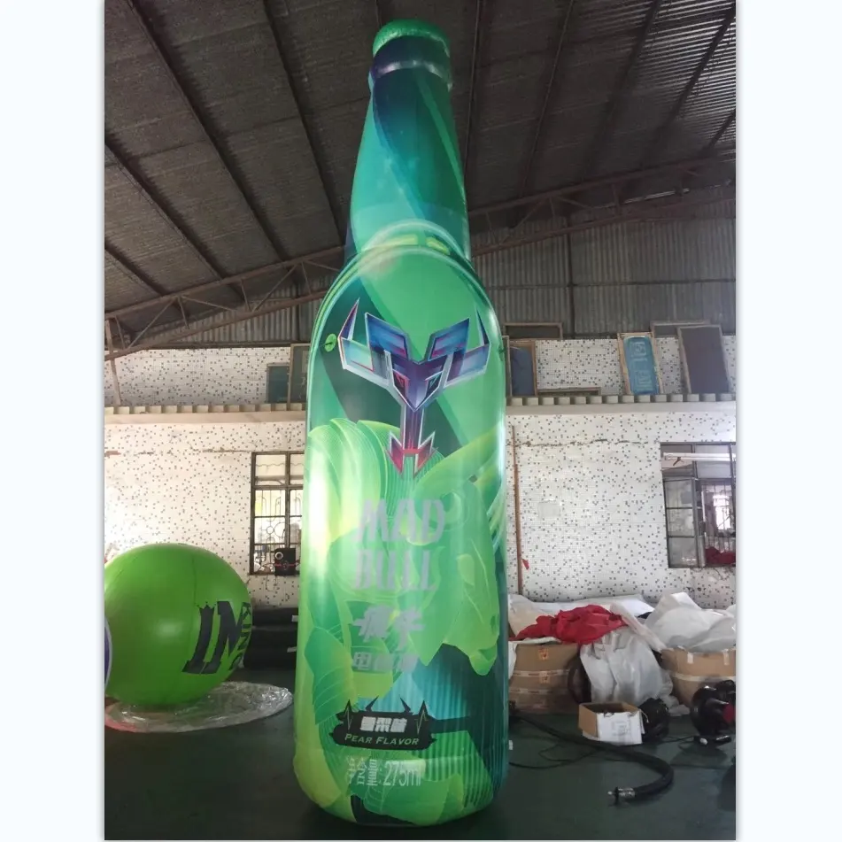 Garrafa inflável para bebidas, garrafa de vinho inflável para publicidade e promoção de marca, modelo de garrafa inflável